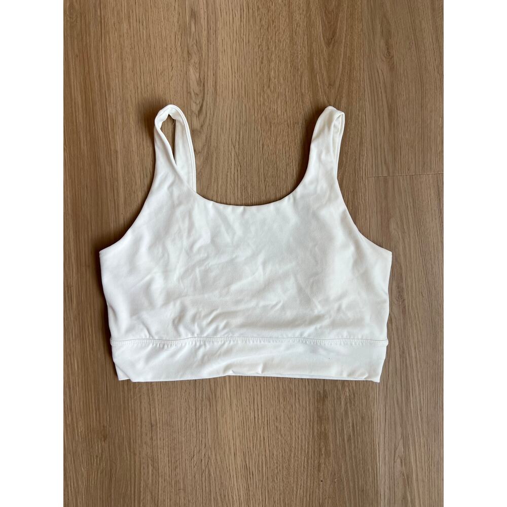 Nike Yoga White Sports Bra Light Support Unpadded Women's Medium
